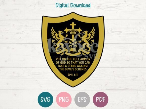 Armor of God SVG PNG EPS PDF Design: Faith-Based Crafting