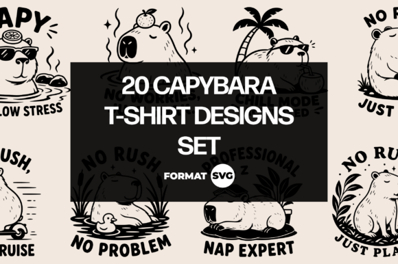 Capybara Chill SVG: Effortless Positivity for Modern Designs