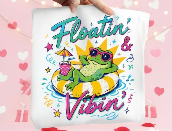 Chill Vibes Only: The Cute Frog Summer Shirt Design Png