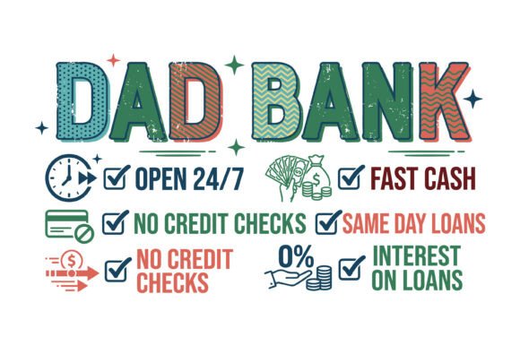 Dad Bank Funny Fathers Day Design: A Creative Asset for Designers