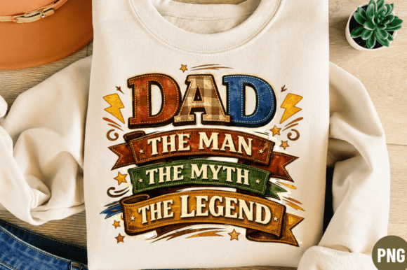 Dad Myth Legend Retro Png T-shirt Design: A Vintage Vibe for Modern Creators