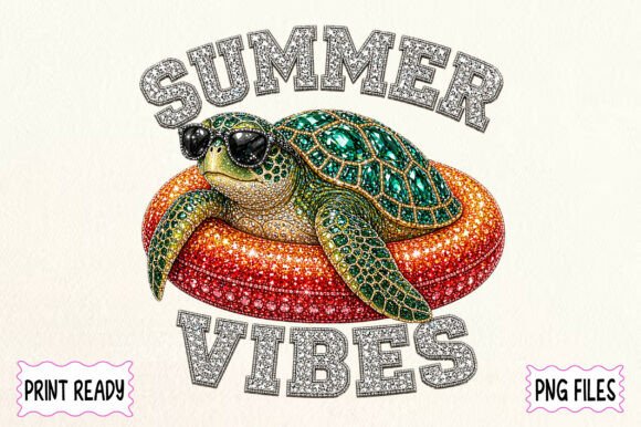 Funny Turtle Summer PNG: Chill Vibes for Your Designs