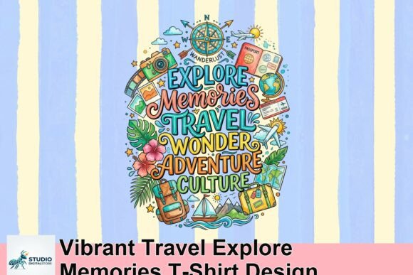 Infuse Products with Adventure: The Vibrant Travel T-Shirt Design