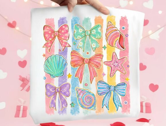 Pastel Summer Beach Shirt Design: The Coquette Coastal Aesthetic