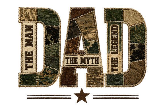 The Man the Myth Dad Design: A Vintage Typography Legend